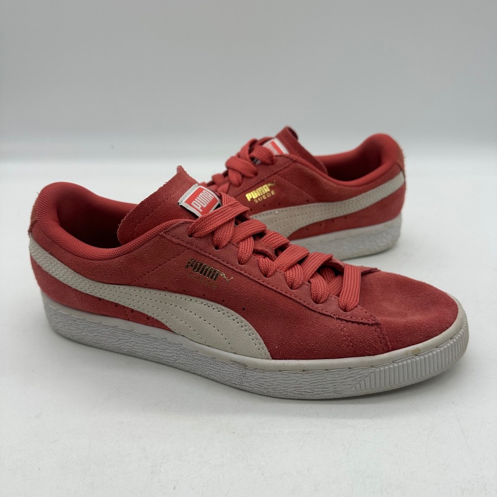 Puma 355462-60 Womens 8.5 Shoes Spiced Coral Pink Suede Classic Low Sneakers